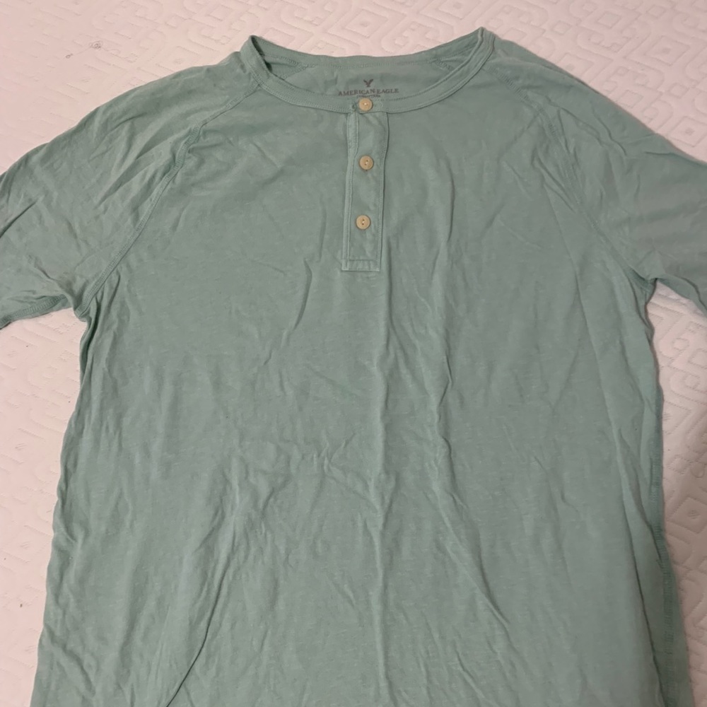 American Eagle Quarter Button Tee